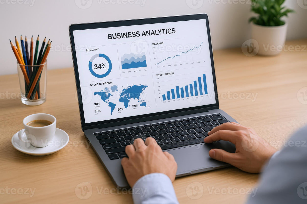 marketing strategy planning analytics dashboard laptop
